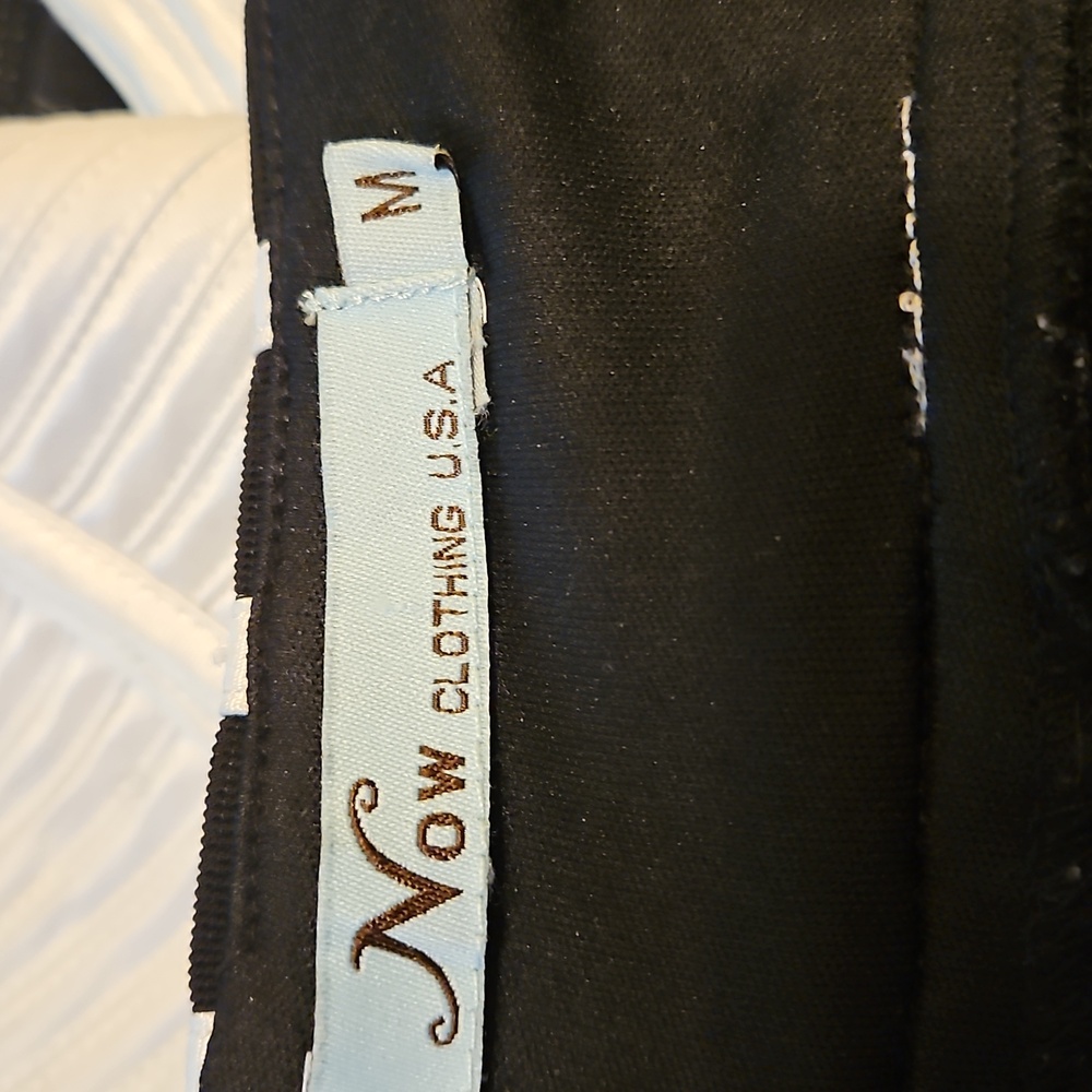 Black and White Halter Top with Button Detail - Picture 5 of 5